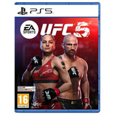 UFC 5 game cover for PS5 with two fighters on a white background